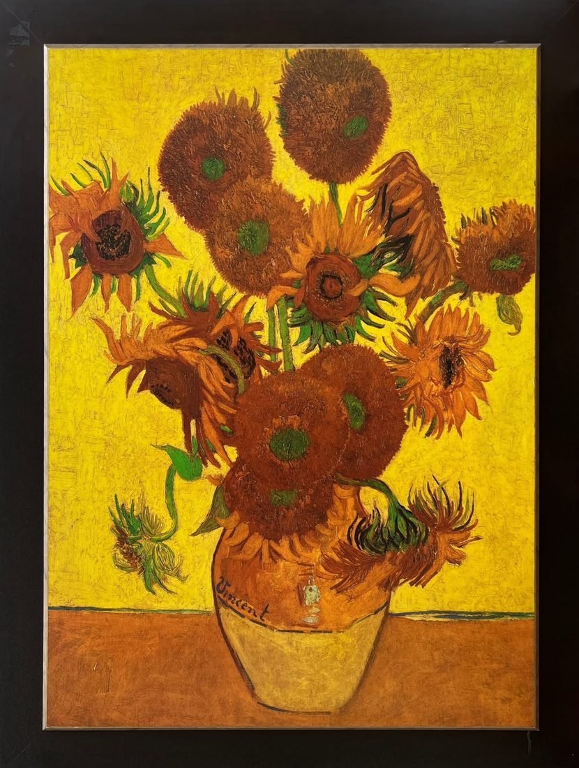 Los girasoles de Vincent van Gogh enmarcado